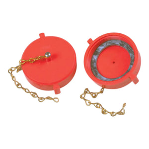 Fire Protection Plug & Chain 1.5" Red Plastic - Brecco by Brecco Corp