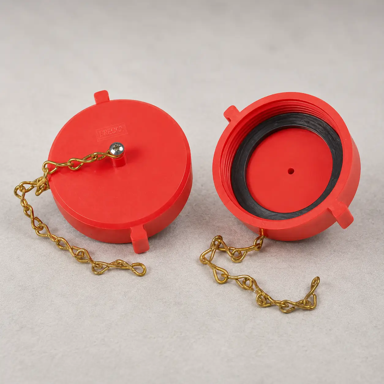 Fire Protection Plug & Chain 1.5" Red Plastic - Brecco by Brecco Corp