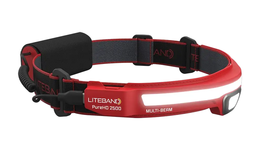 PRO 2500 Lumen PureHD™ Multi-Beam Rechargeable Headlamp by Liteband