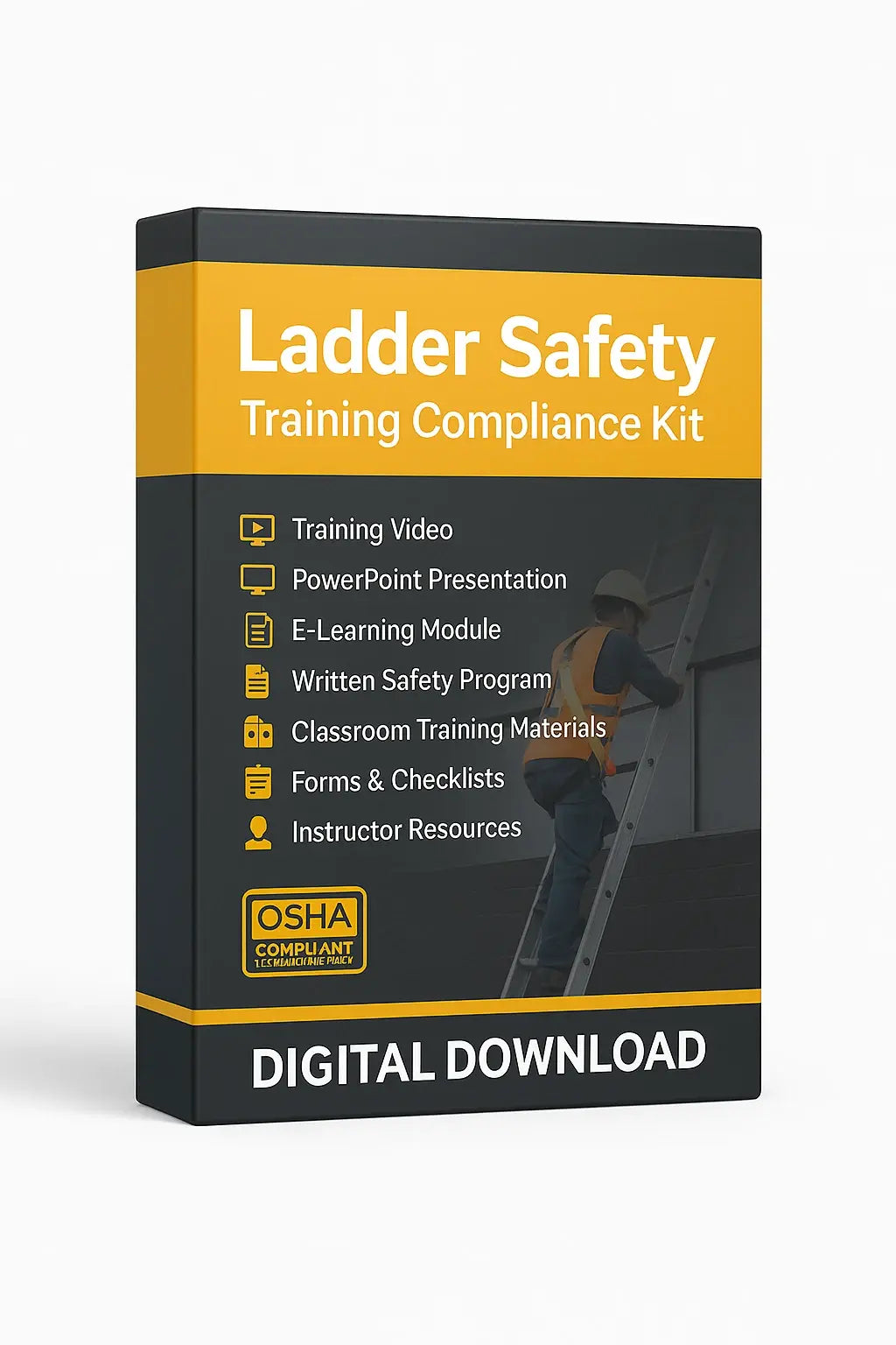 Ladder Safety Training Compliance Kit by XO Safety