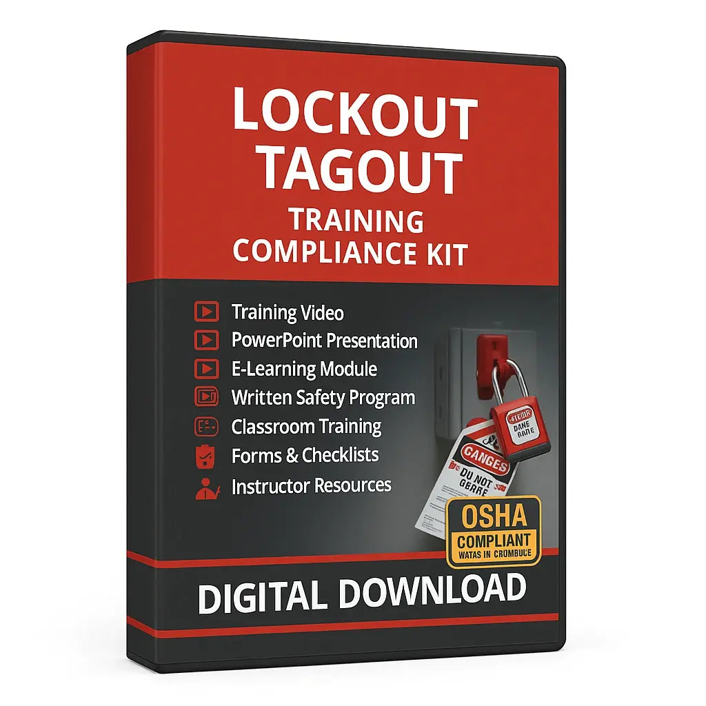 Lockout Tagout Safety Training Compliance Kit by XO Safety