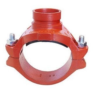 4" X 3" GROOVED MECHCANICAL TEE GALVANIZED - Fire Protection Parts