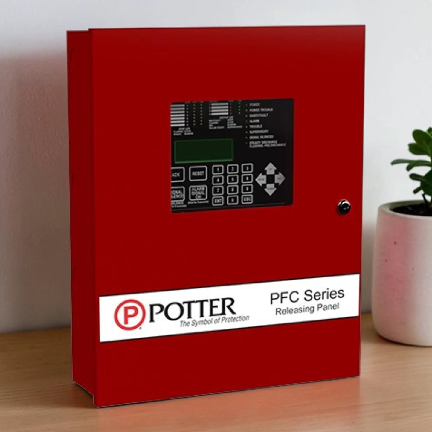 Release Control Panel Red for Fire Suppression System by Potter Electric Signal