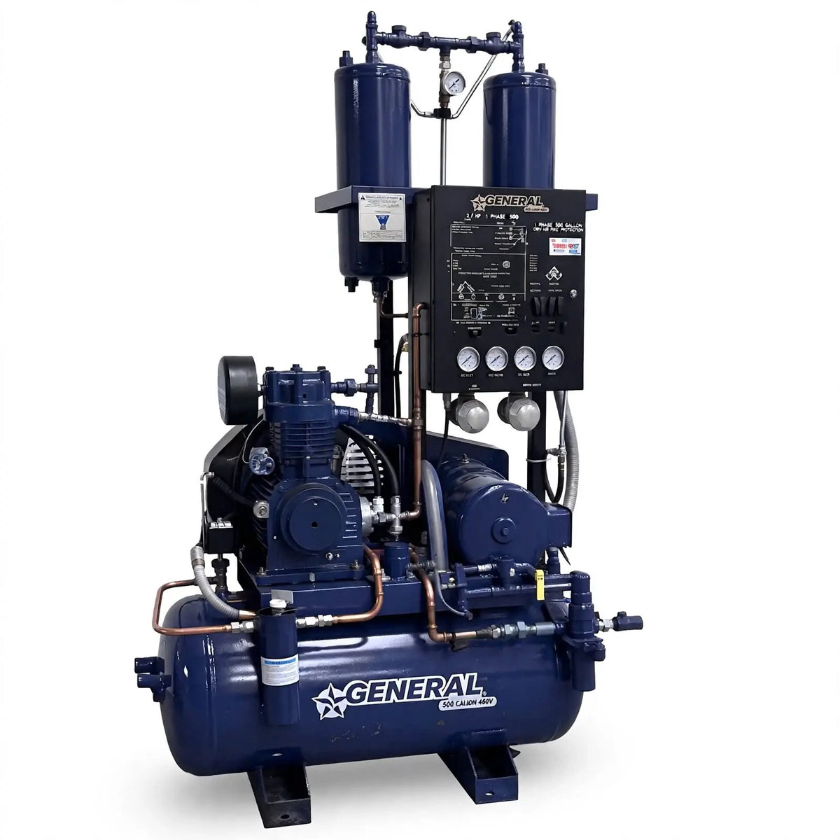 2 HP 1 Phase 500 Gallon 460V Dry Air Pac for Fire Protection
