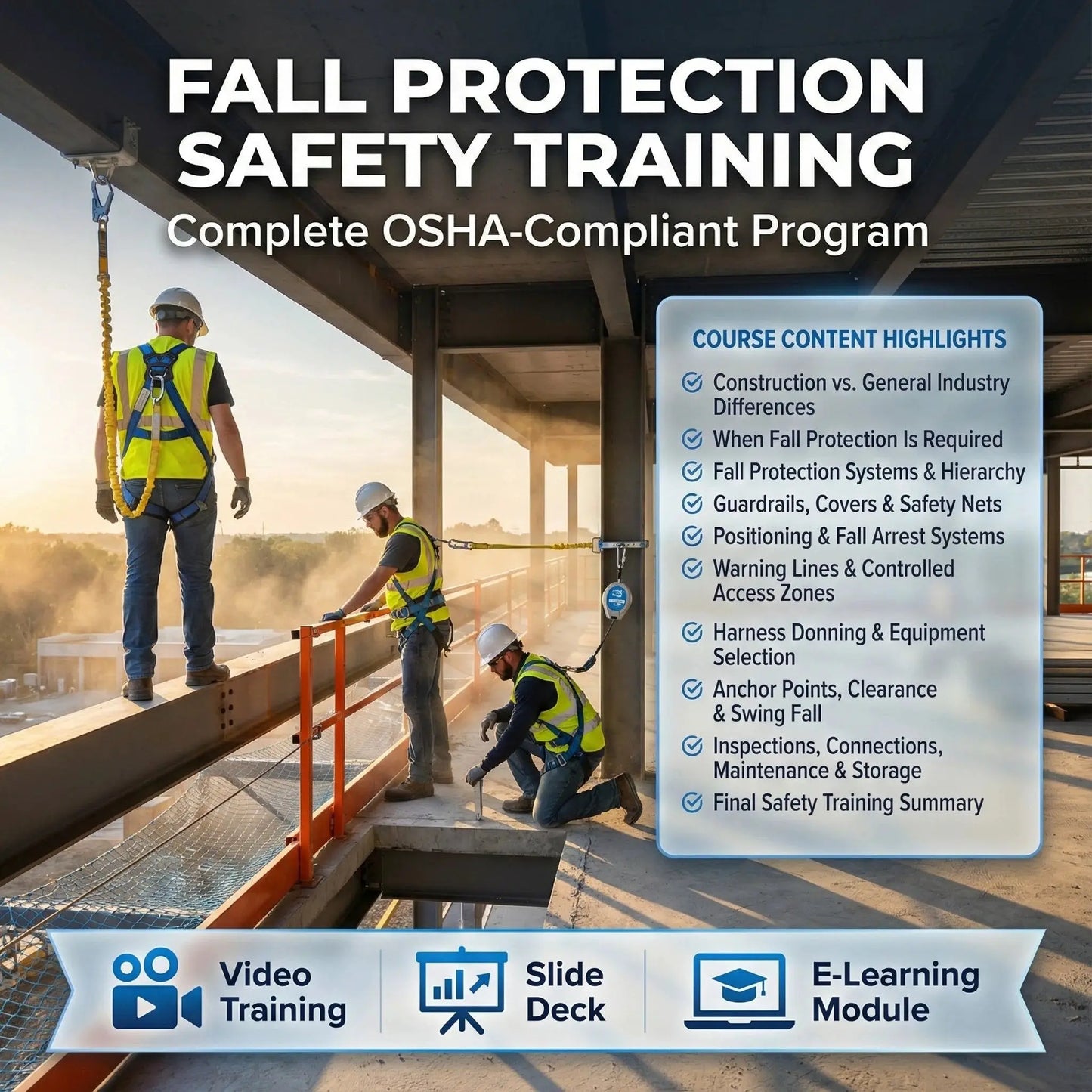 Fall Protection Safety Training Video Compliance Kit by XO Safety