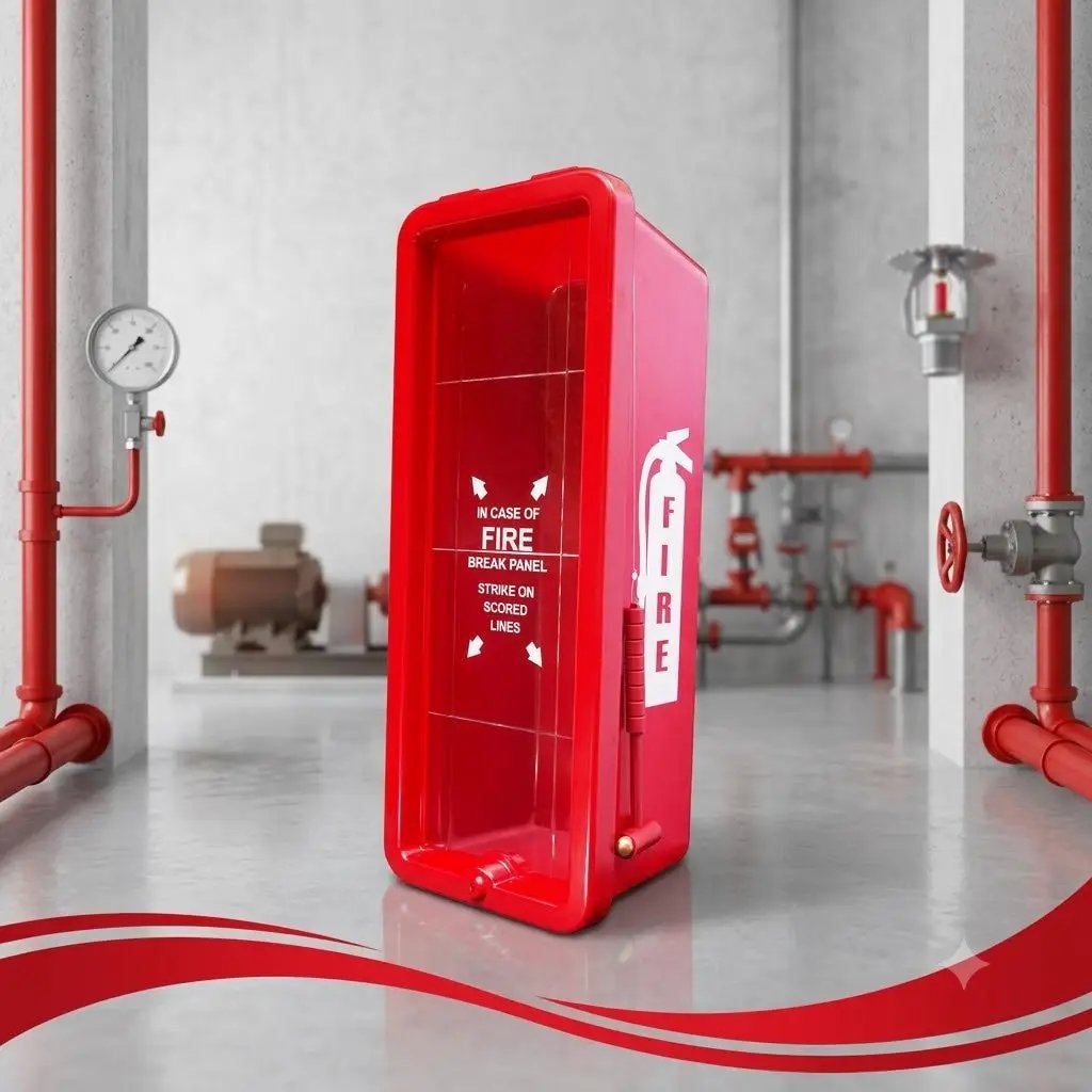 Fire Extinguisher Cabinet 10 lb Red for Easy Access by Strike First Corporation