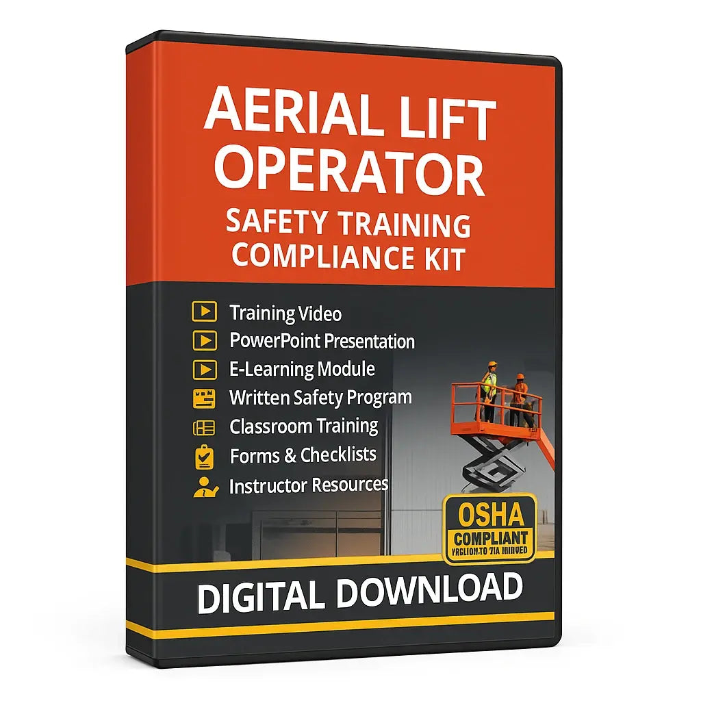 Aerial Lift Operator Training Video Compliance Kit Safety Training Compliance Kit XO Safety Fire Protection Parts Aerial Lift Operator Training Video Compliance Kit - Fire Protection Parts