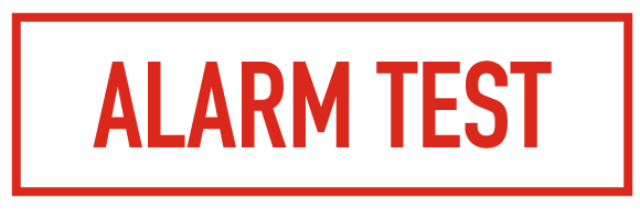 ALARM TEST SIGN - Fire Protection Parts