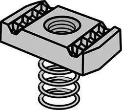 3/8" Nut With Regular Spring Zinc For Fire Protection by Tolco
