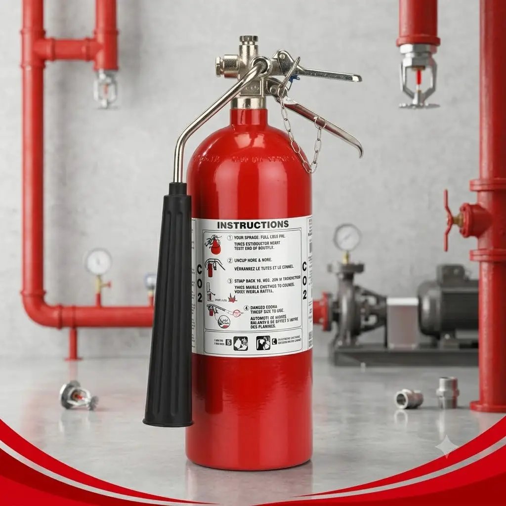 5LB CO2 BC 5BC Portable Fire Extinguisher for Emergencies by Strike First Corporation