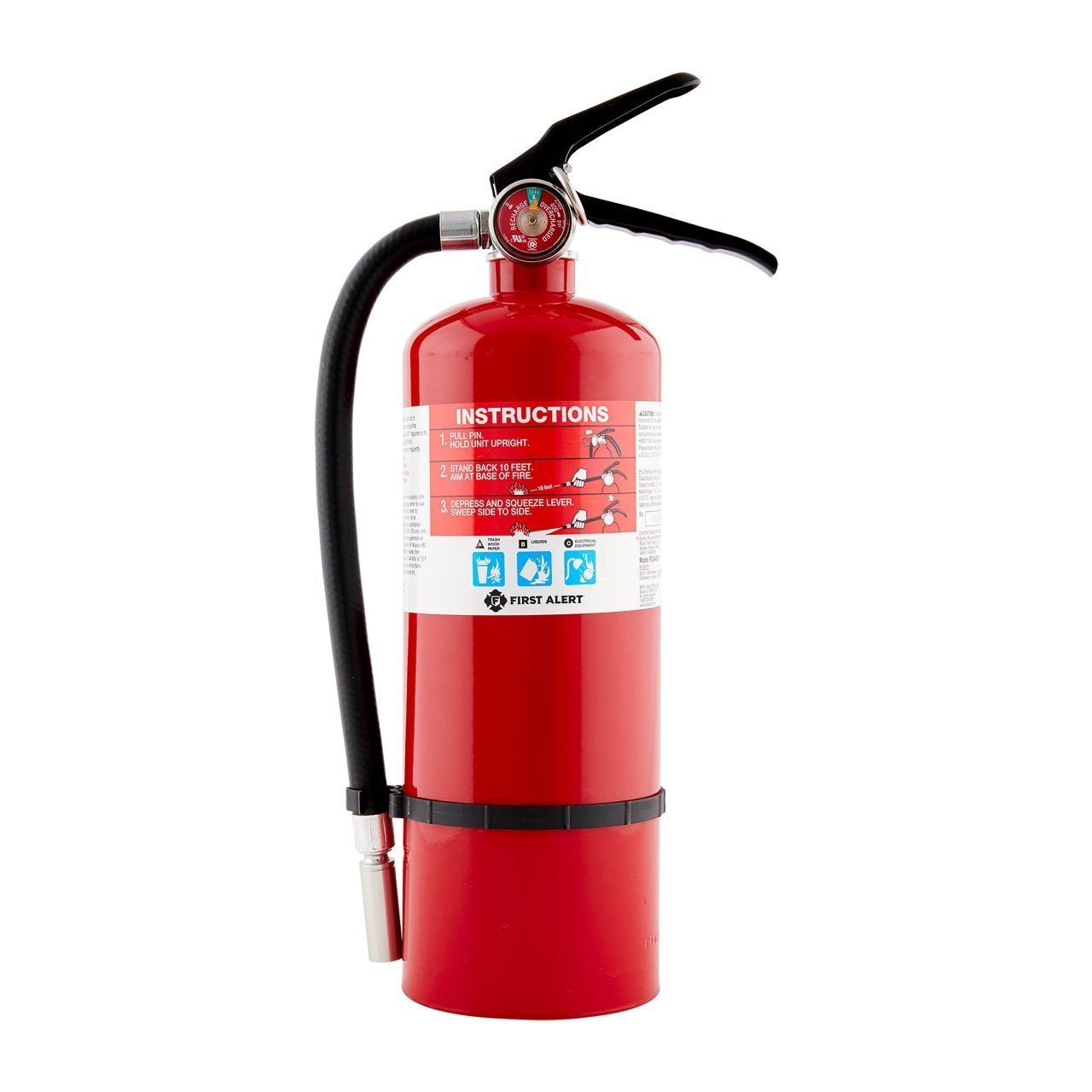 BRK PRO5 Rechargeable Heavy Duty Fire Extinguisher UL Rated 3 - A:40 - B:C (Red) - Fire Protection Parts