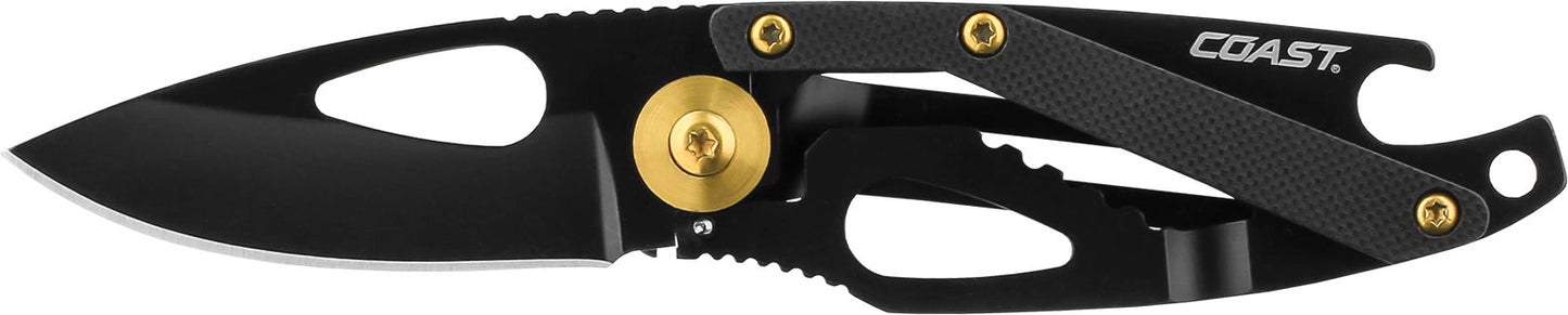Coast FX200 Folding Knife Stainless Steel 2.0" Length w/ Bottle Opener - Clam Pack 20690 - Fire Protection Parts