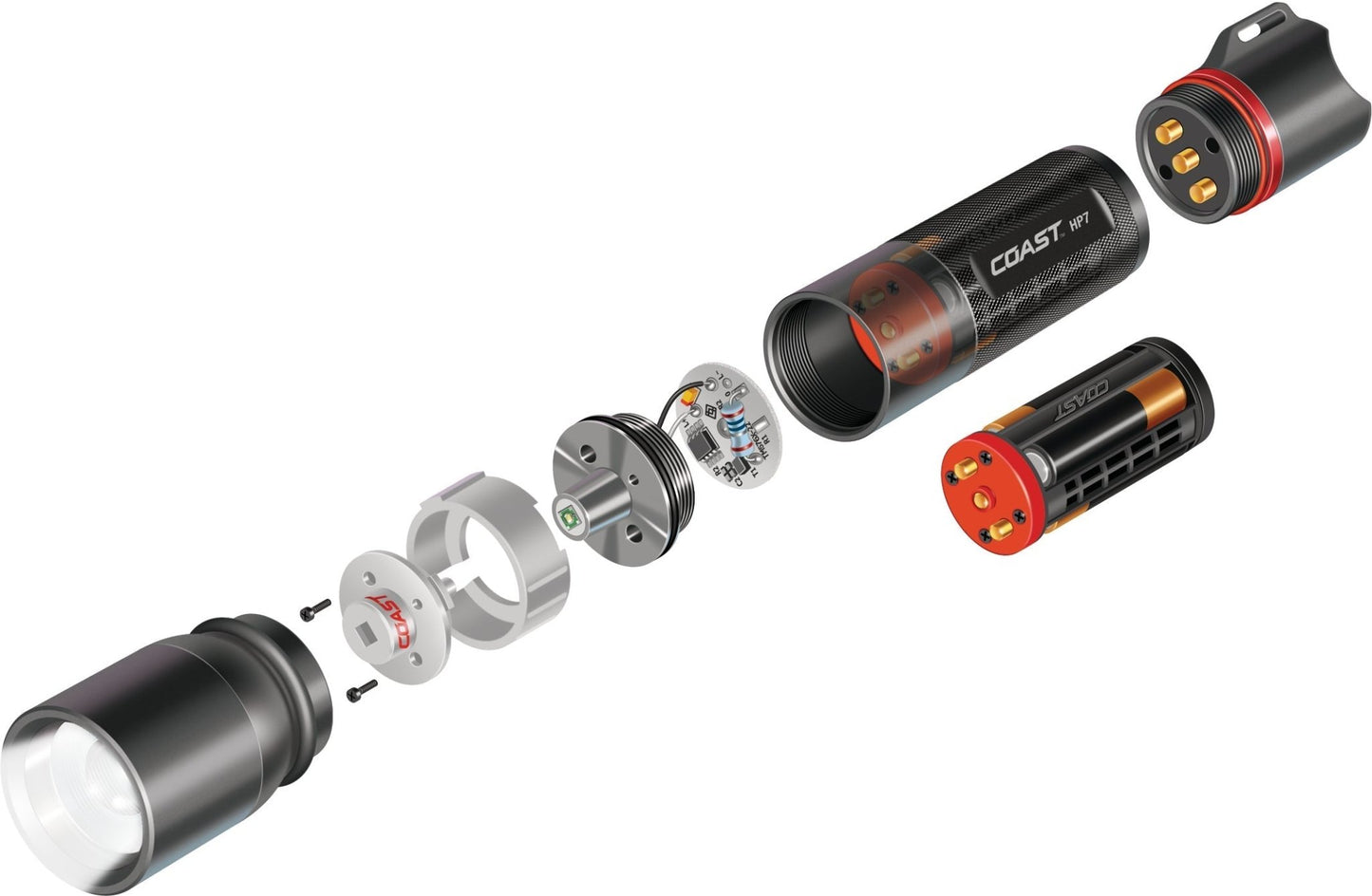 COAST HP7 Pure Beam Focusing Flashlight 19279 - Fire Protection Parts