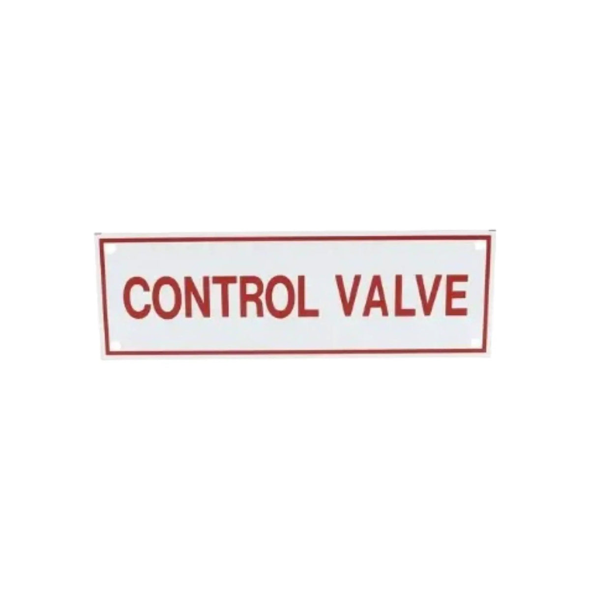 Control Valve Sign 6" X 2" For Safety And Compliance