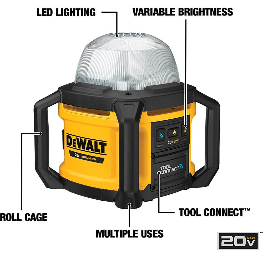 DEWALT DCL074 Tool Connect™ 20V MAX* All - Purpose Cordless Work Light (Tool Only) - Fire Protection Parts