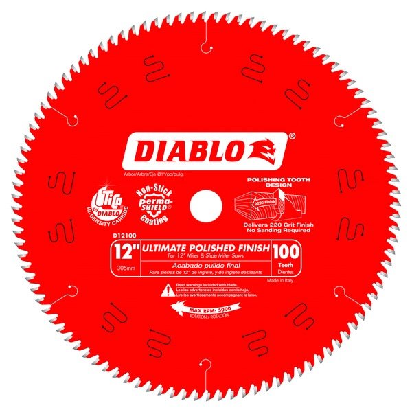 Diablo D12100X 12 in. x 100 Tooth Ultimate Polished Finish Saw Blade - Fire Protection Parts