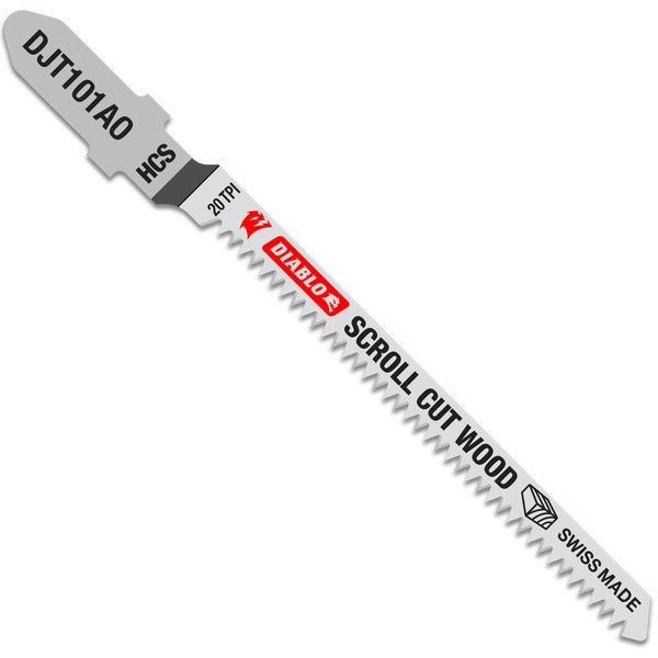 Diablo DJT101AO5 3 - 1/4 in. 20 TPI High Carbon Steel T - Shank Jig Saw Blades for Scroll Cuts in Wood (5 - Pack) - Fire Protection Parts