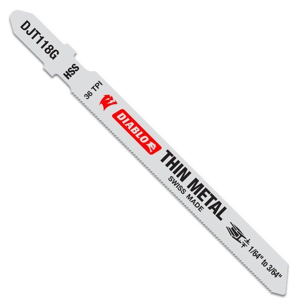 Diablo DJT118G5 3 - 5/8 in. 36 TPI High Speed Steel T - Shank Jig Saw Blades for Thin Metal (5 - Pack) - Fire Protection Parts