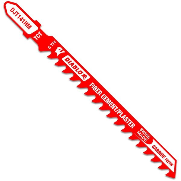 Diablo DJT141HM 4 in. 6 TPI Carbide T - Shank Jig Saw Blade for Fiber Cement & Plaster - Fire Protection Parts