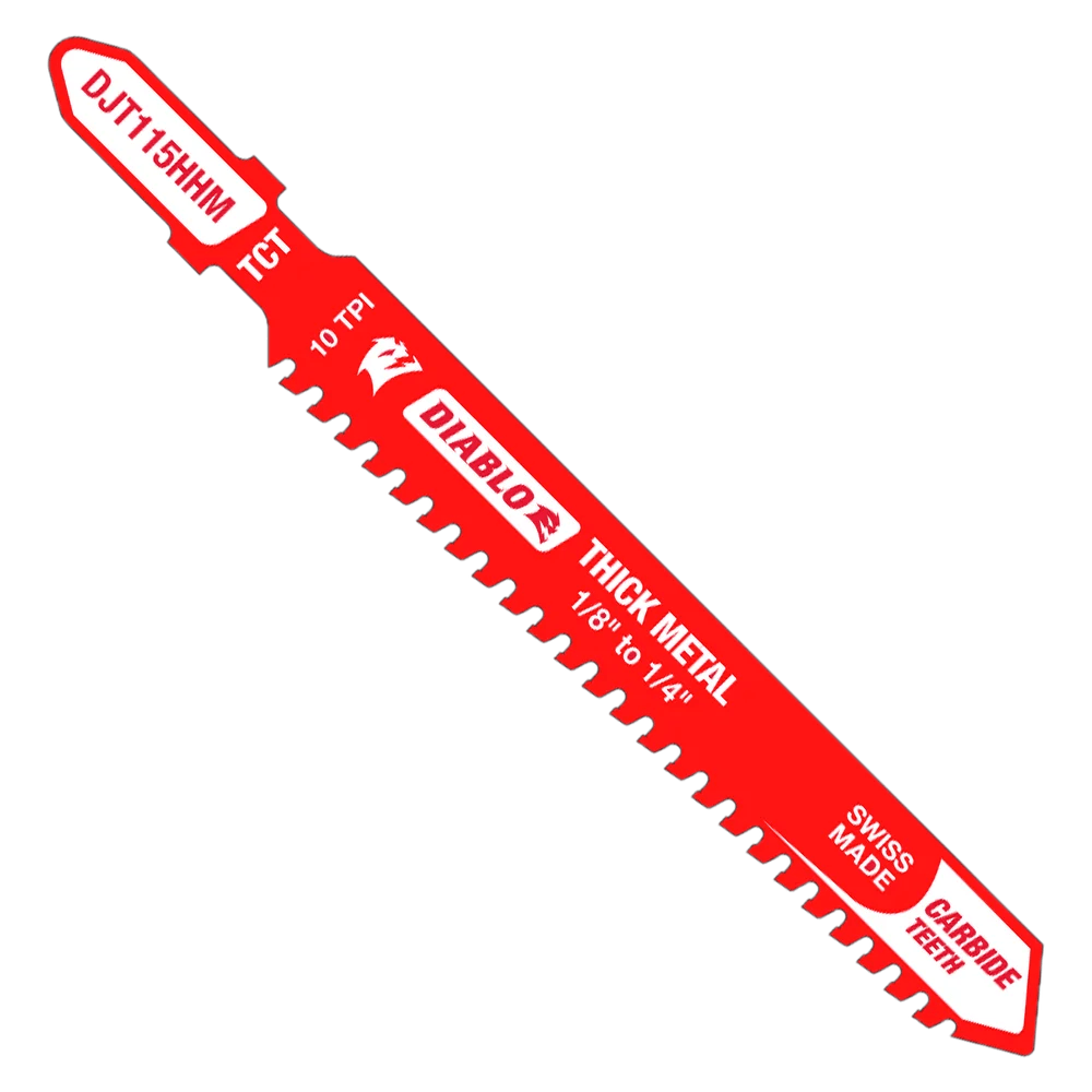 Diablo DJT155HHM 3 - 3/5 in. 10 TPI Carbide T - Shank Jig Saw Blade for Thick Metal - Fire Protection Parts