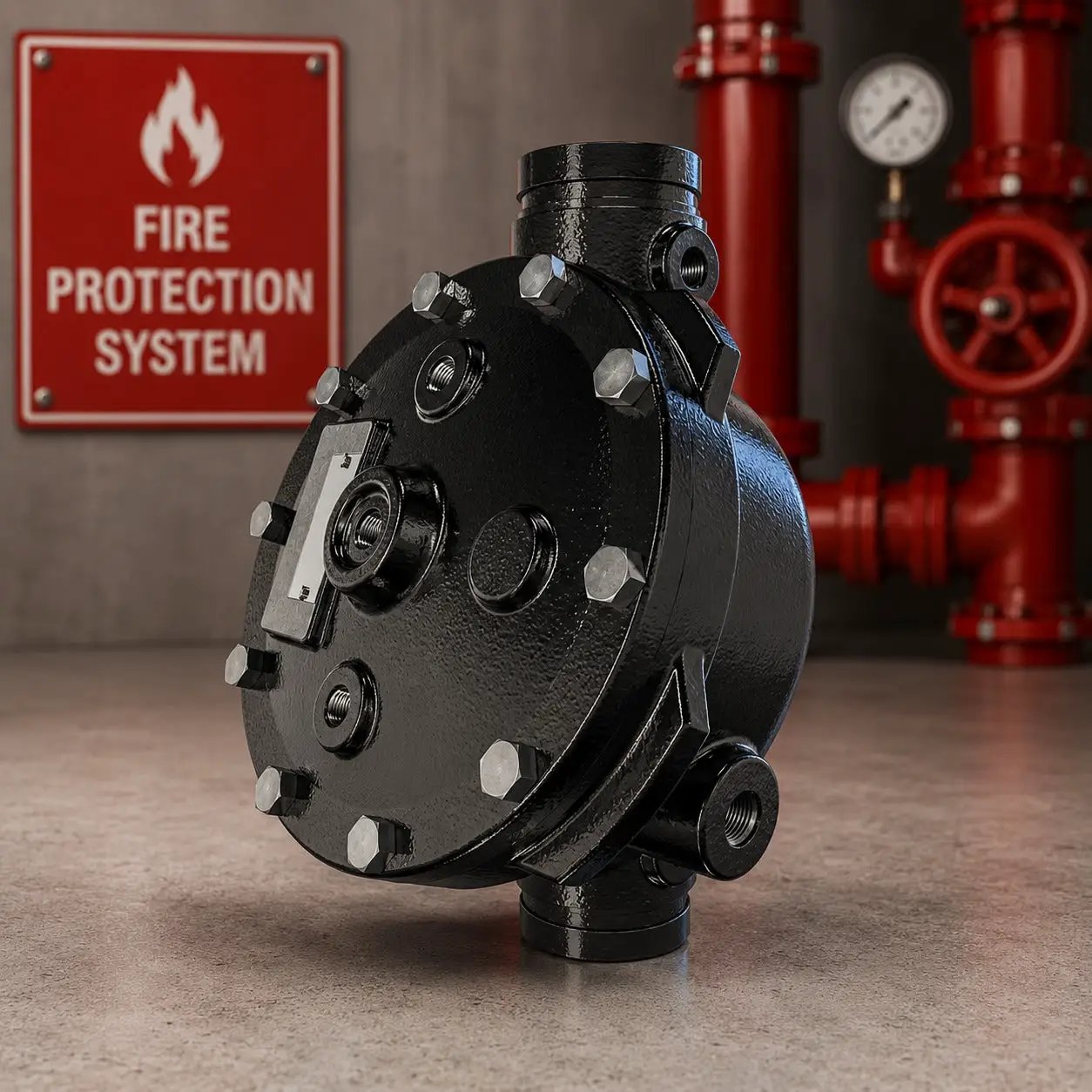 Viking 4" J-2 Halar Coated Groove Flow Control Valve for Fire Systems by Viking