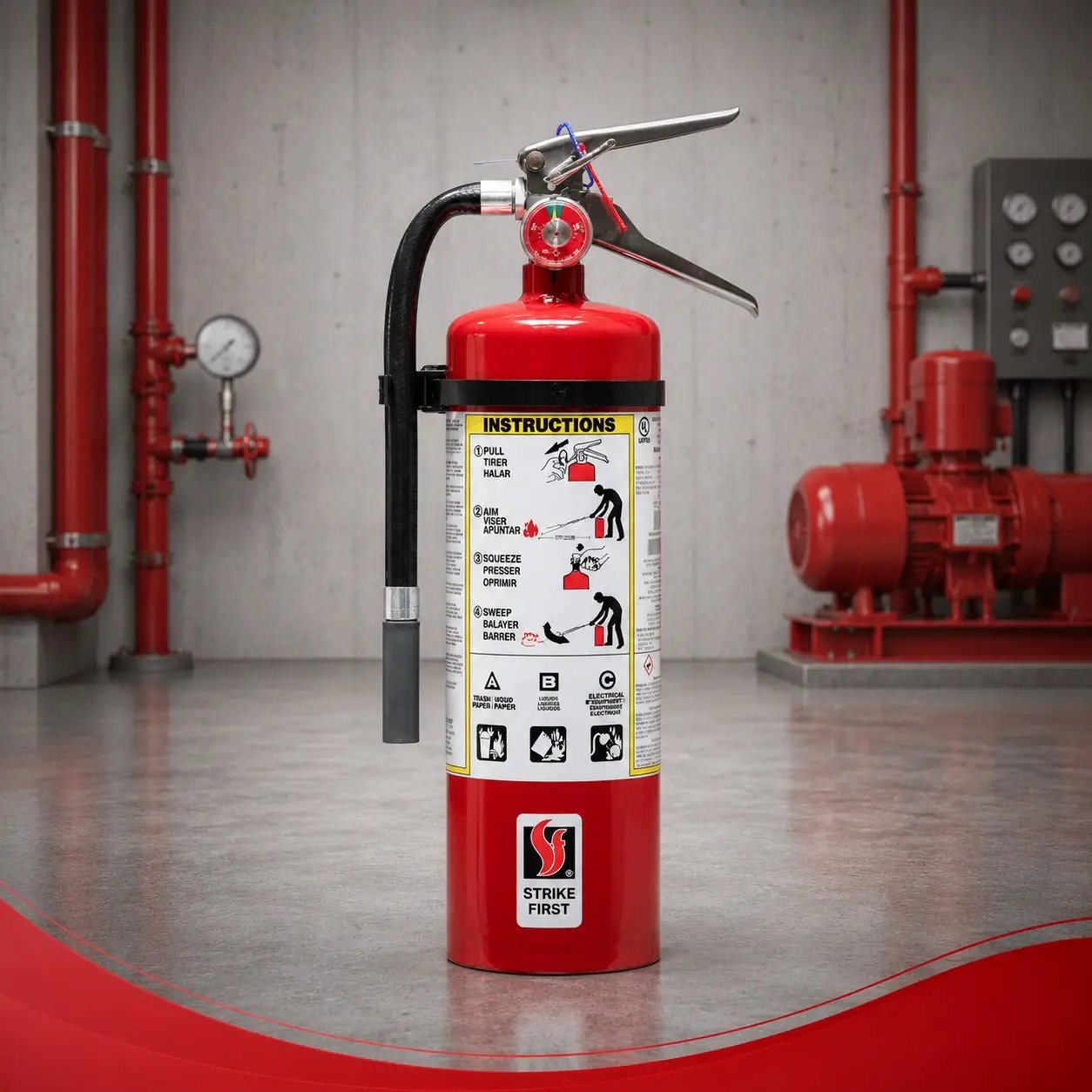 5LB ABC Multi Purpose Fire Extinguisher 3A40BC by Strike First Corporation