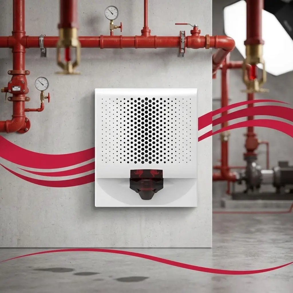Kidde Speaker-Strobe White Alert Red Lens Fire Safety System by Kidde