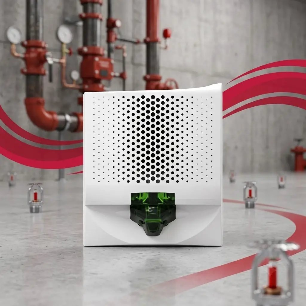 Kidde Speaker-Strobe White Alert Green Lens for Fire Safety by Kidde