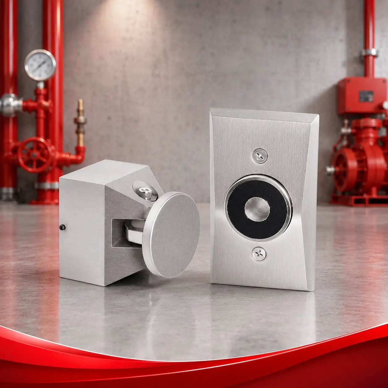 Kidde Door Holder Flush Wall Mount 24-120V UL/FM Approved Reliable Fire Safety by Kidde