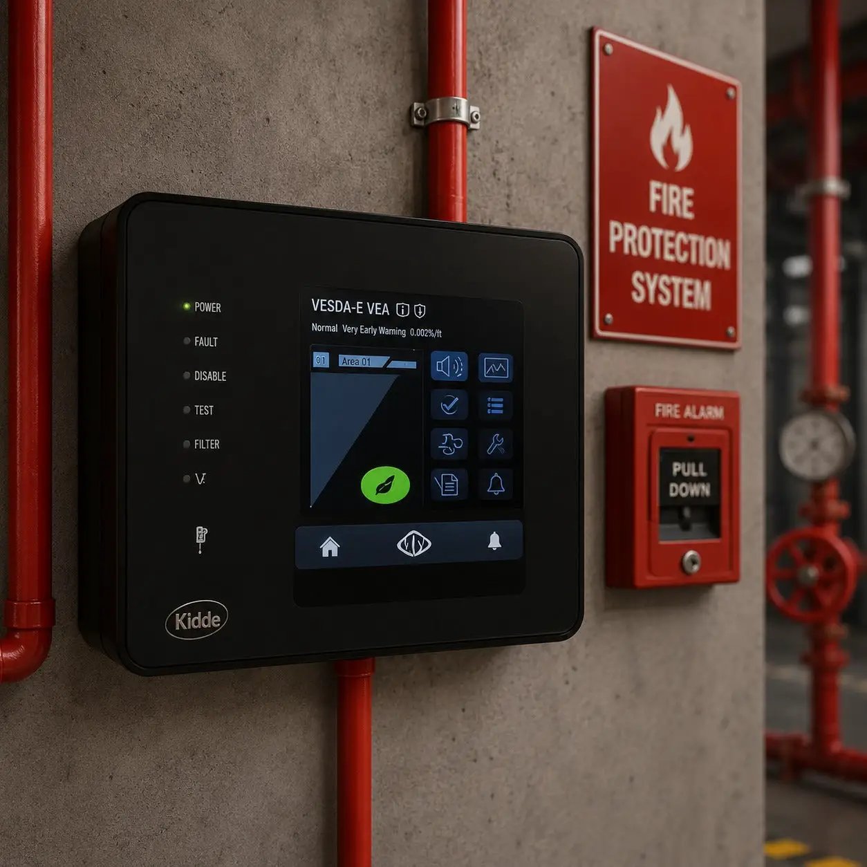 Kidde VESDA-E VEA 3.5 Inch Panel Advanced Fire Monitoring by Kidde