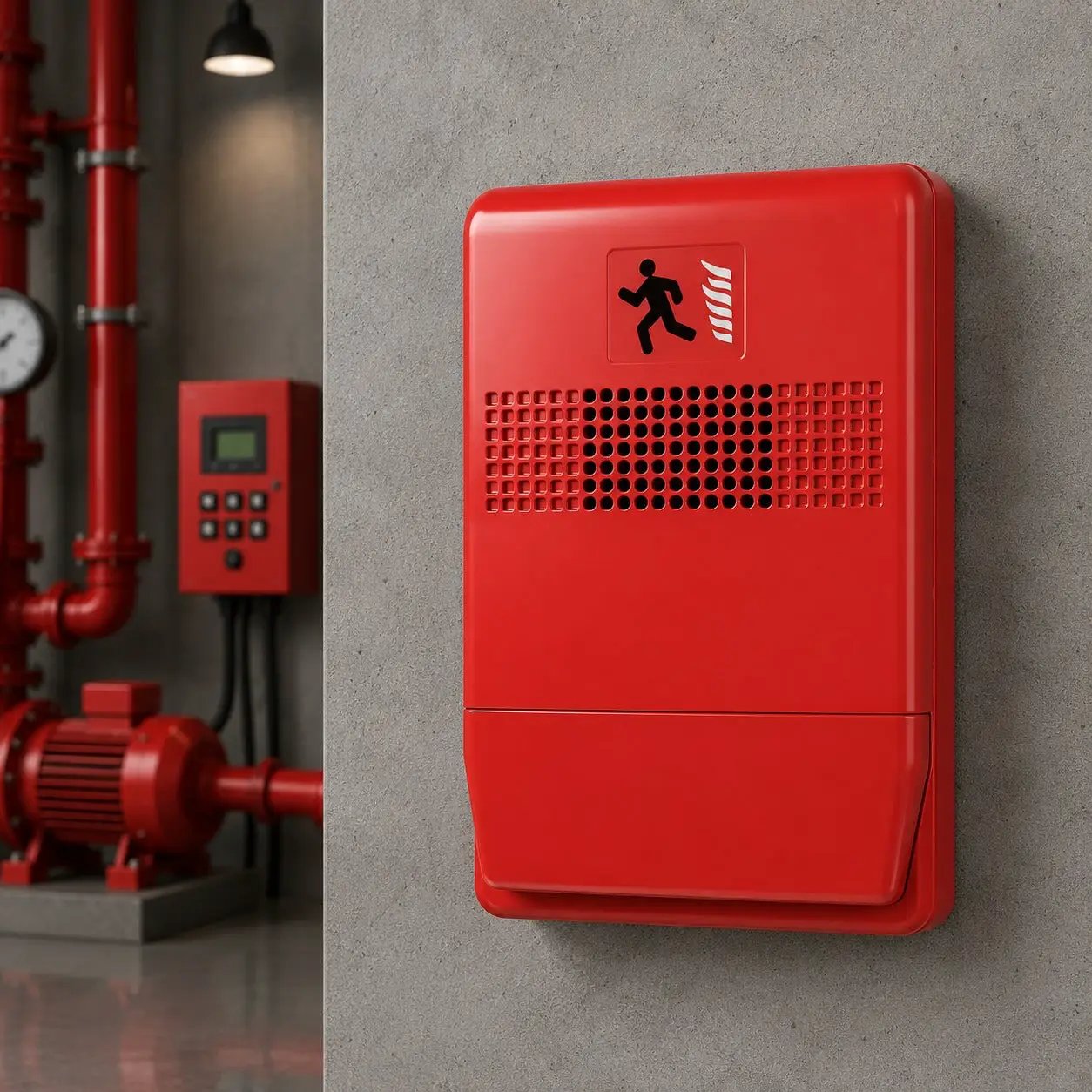 Kidde 24VDC Red Fire Horn with UL/FM Approval for Reliable Home and Business Alerts by Kidde