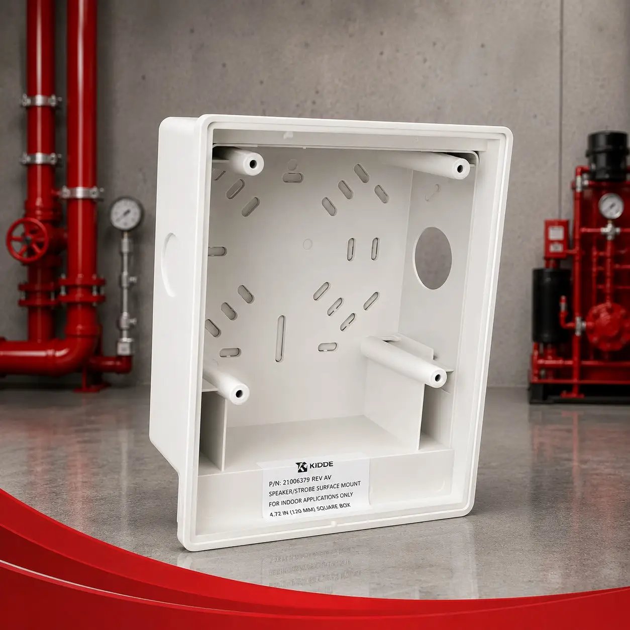 Kidde Surface Box for Speaker Strobes White Durable Safety by Kidde