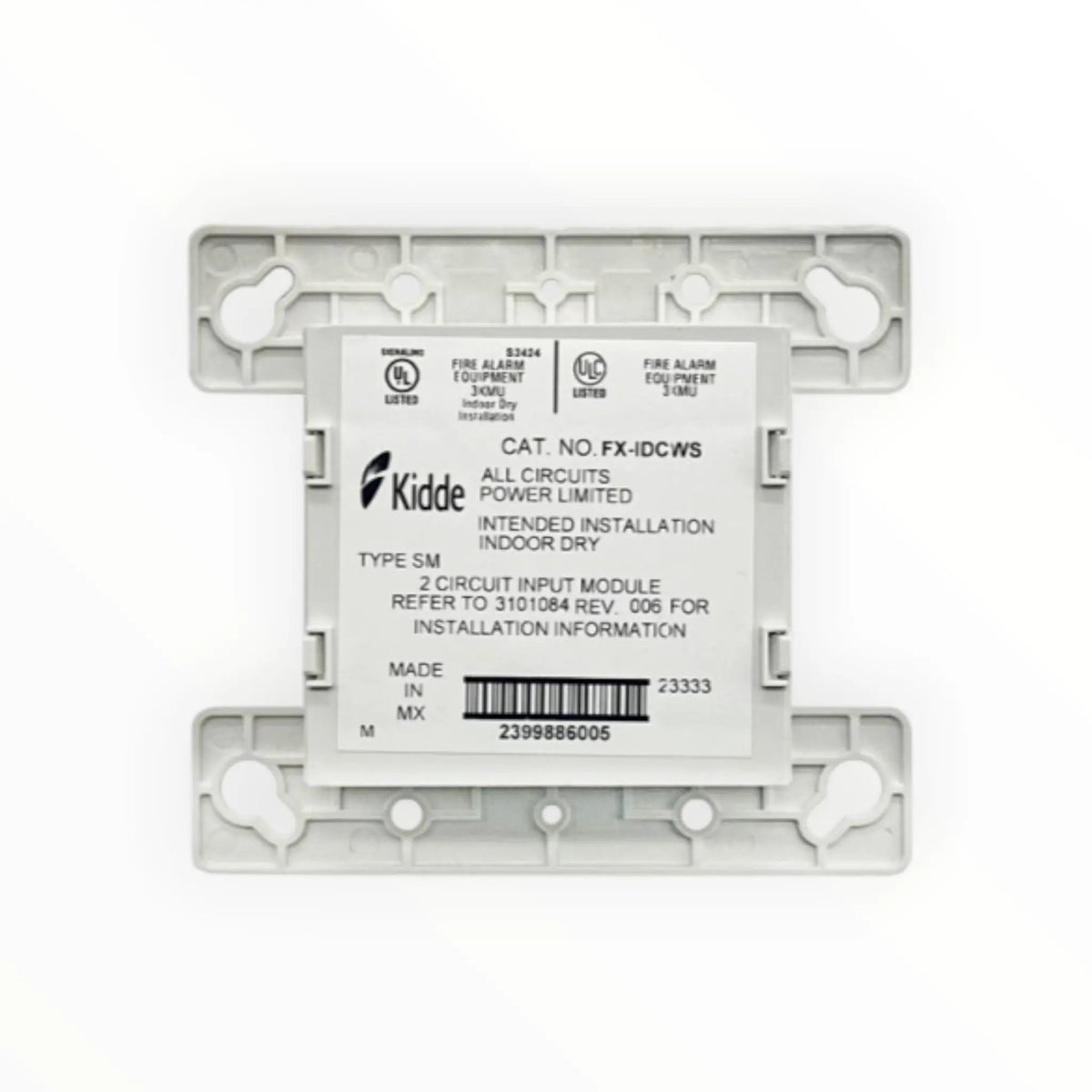 Kidde Analog Dual Input Waterflow Module UL/FM Approved Fire Safety Solution by Kidde
