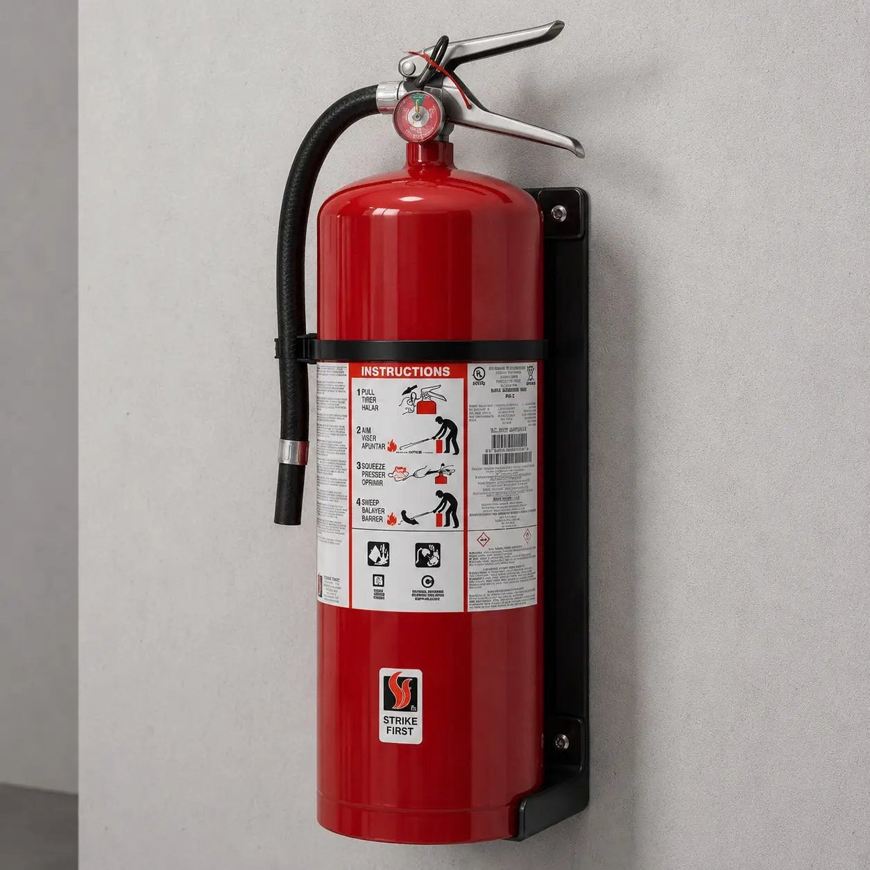 20 lb BC 80BC Fire Extinguisher With Wall Hook by Strike First Corporation