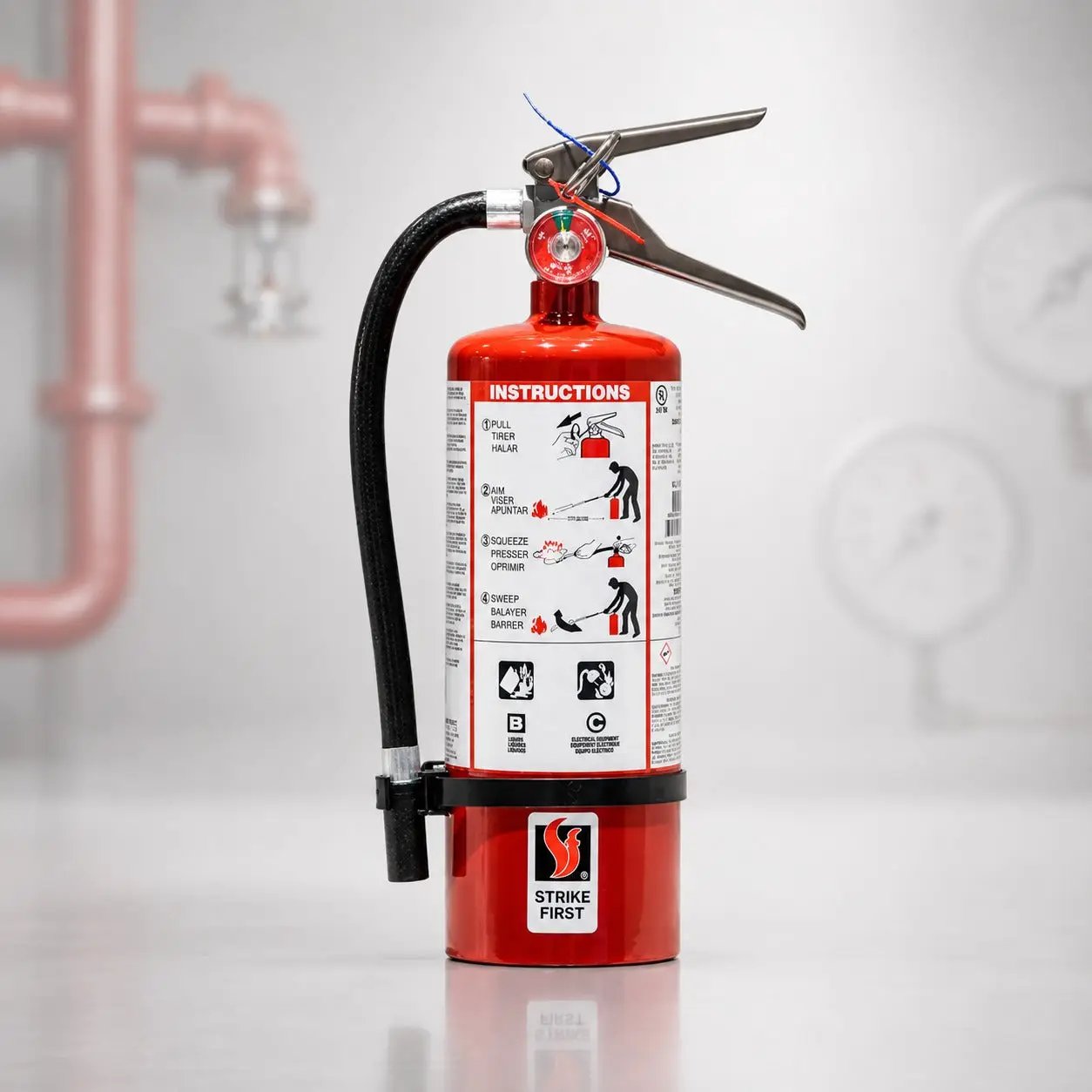 5 lb BC 10BC Fire Extinguisher with Vehicle Bracket by Strike First Corporation
