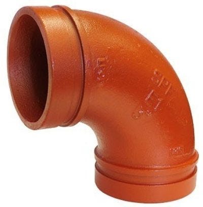 E - 1 GROOVED 90° ELBOW IMP - Fire Protection Parts