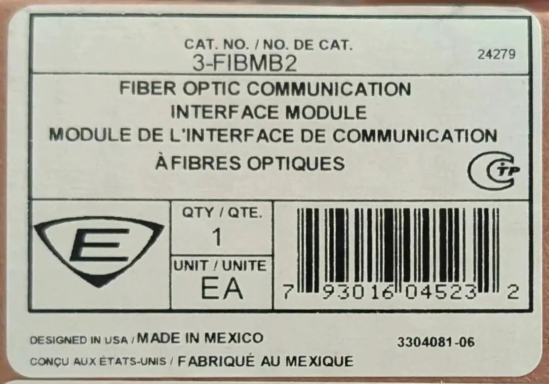 Edwards 3-FIBMB2 Fibre Optic Communications Interface Module by Fredland Supply Company