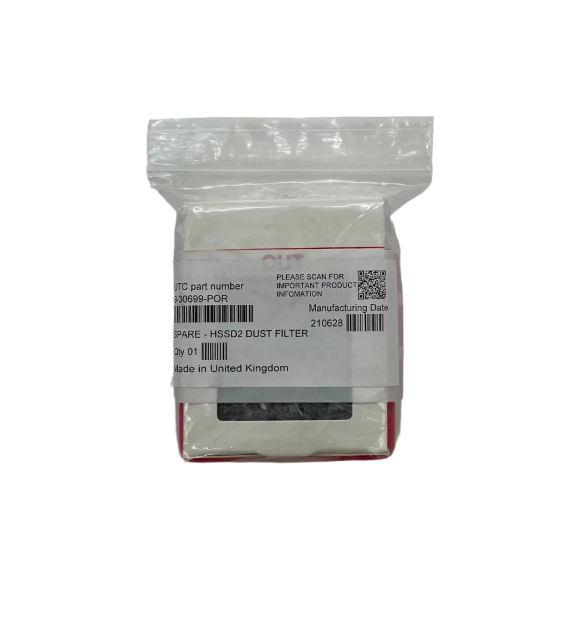 Edwards 33 - 30755A Spare Dust Filter - Fire Protection Parts