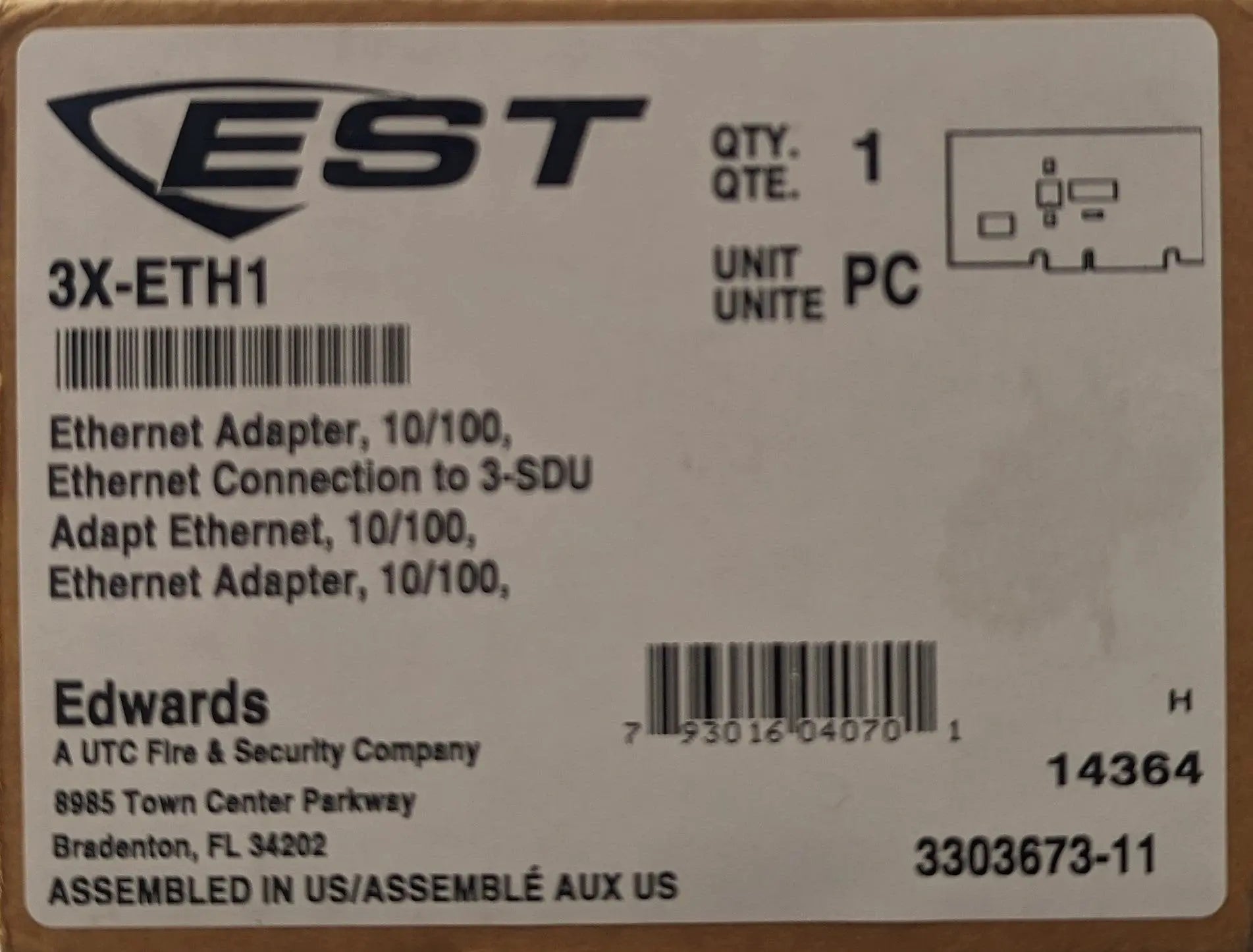 Edwards EST 3X-ETH1 Ethernet Adapter by Fredland Supply Company