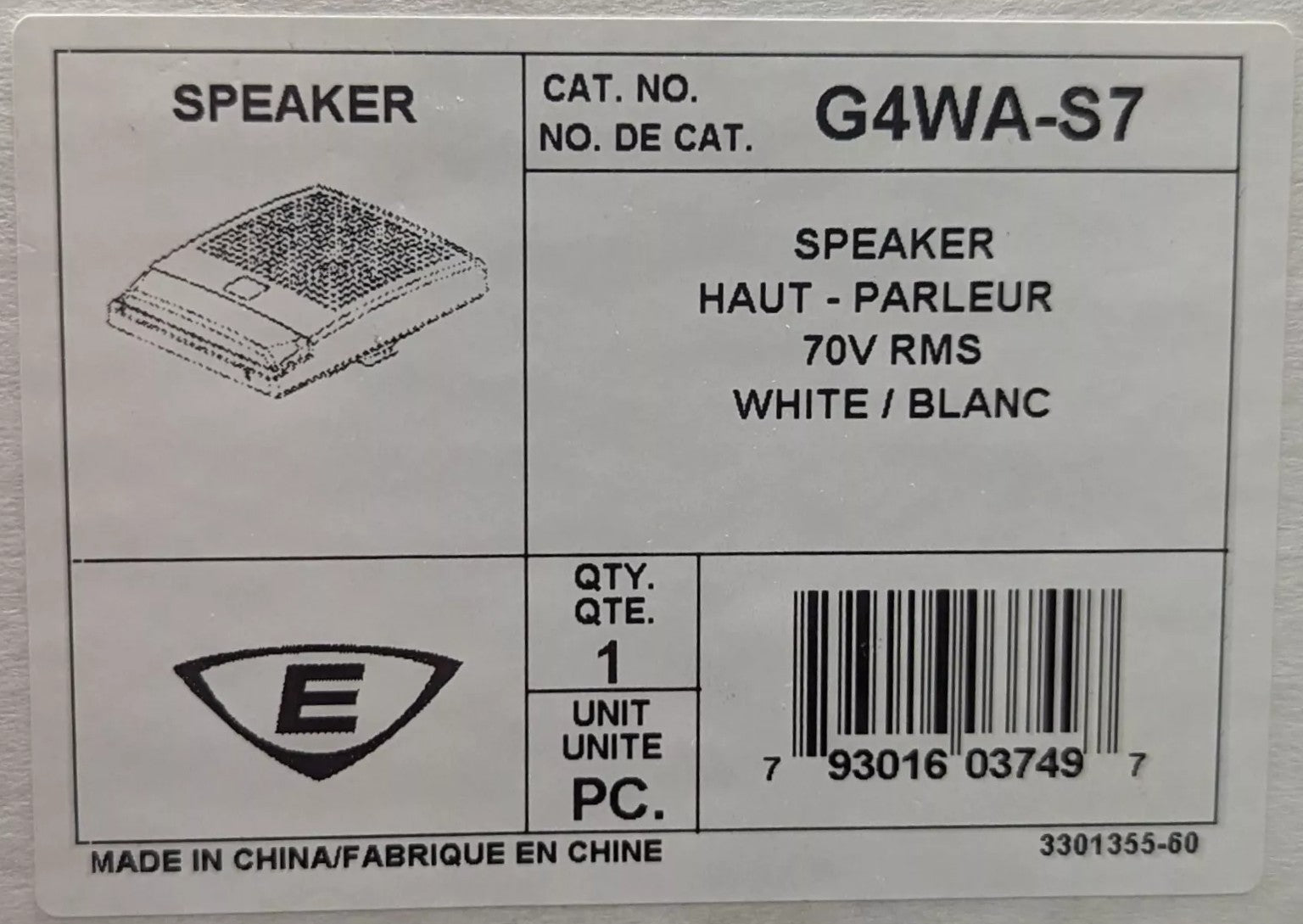 Edwards EST G4WA - S7 Fire Alarm Speaker - Fire Protection Parts