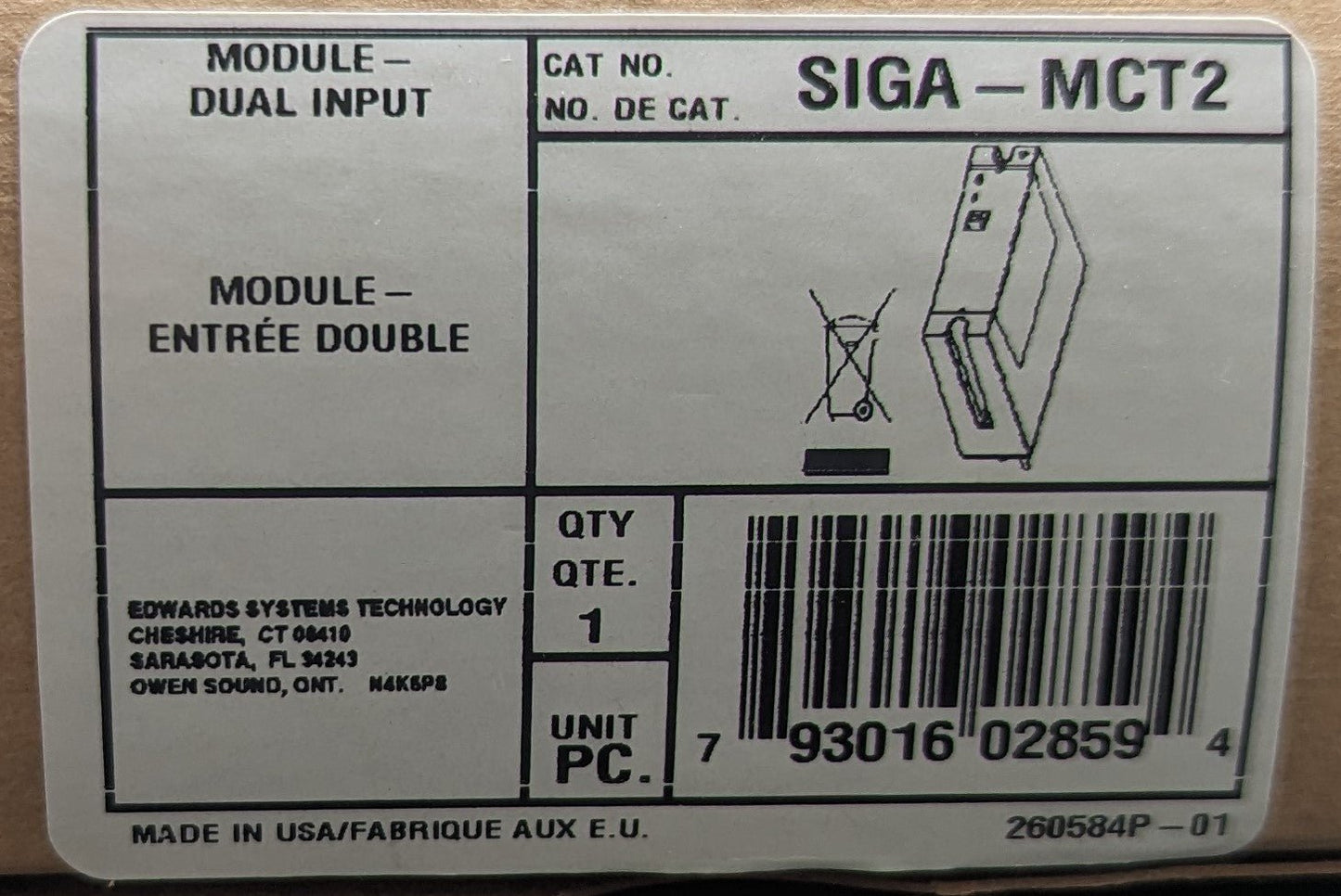 Edwards SIGA - MCT2 Signature Series Module - Fire Protection Parts