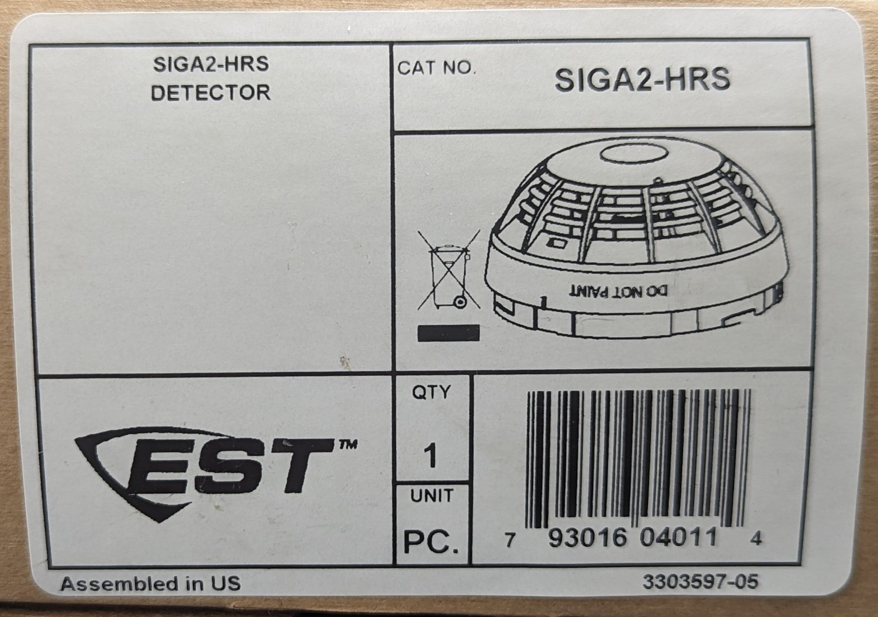 EDWARDS SIGA2 - HRS Heat Detector - Fire Protection Parts