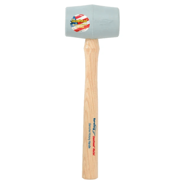 Estwing DH - 12N 12oz No - Mar Gray Deadhead Rubber Mallet, Wood Handle - Fire Protection Parts