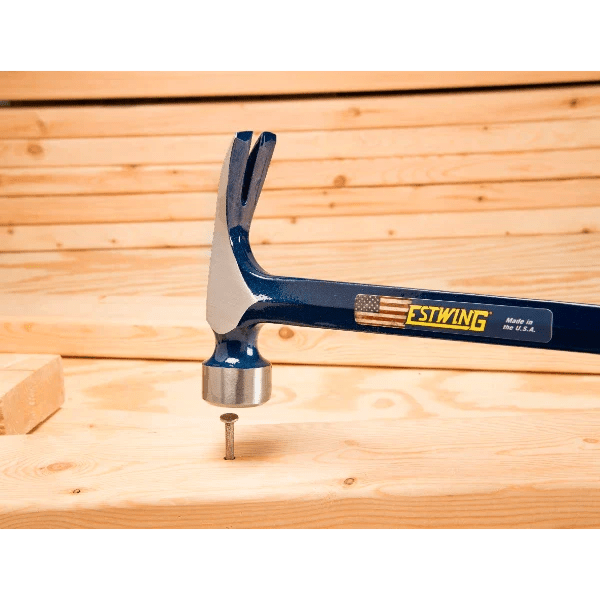 Estwing E3 - 25S 25oz Big Blue Framing Hammer w/ Larger Face - Blue Grip (Smooth Face) - Fire Protection Parts