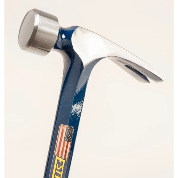 Estwing E3 - 25S 25oz Big Blue Framing Hammer w/ Larger Face - Blue Grip (Smooth Face) - Fire Protection Parts