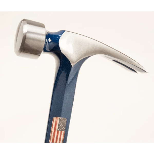 Estwing E3 - 25S 25oz Big Blue Framing Hammer w/ Larger Face - Blue Grip (Smooth Face) - Fire Protection Parts