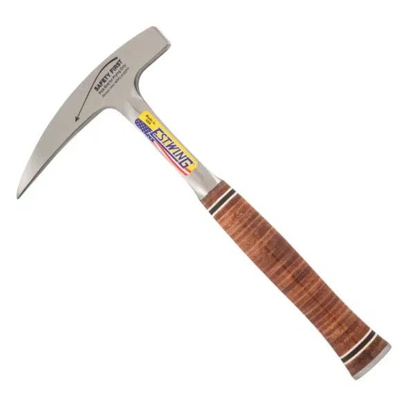 Estwing E30 22oz Solid Steel Rock Geological Hammer Pick w/ Pointed Tip and Leather Grip - Fire Protection Parts