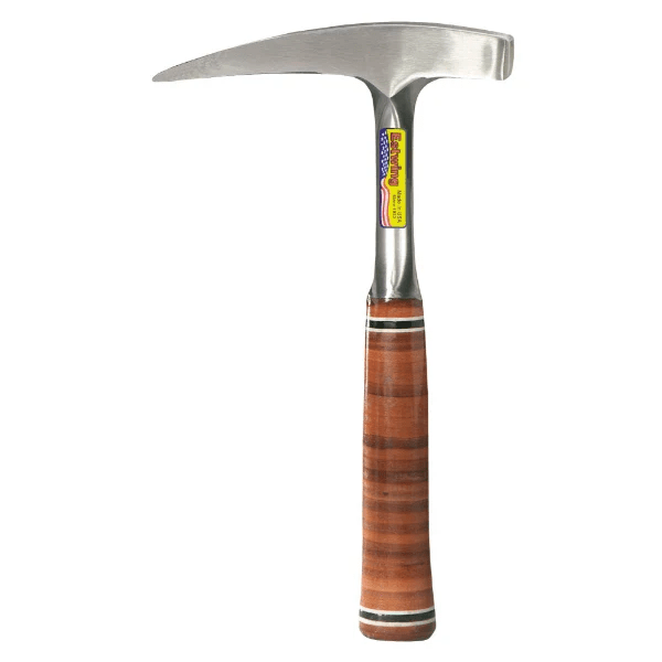 Estwing E30 22oz Solid Steel Rock Geological Hammer Pick w/ Pointed Tip and Leather Grip - Fire Protection Parts