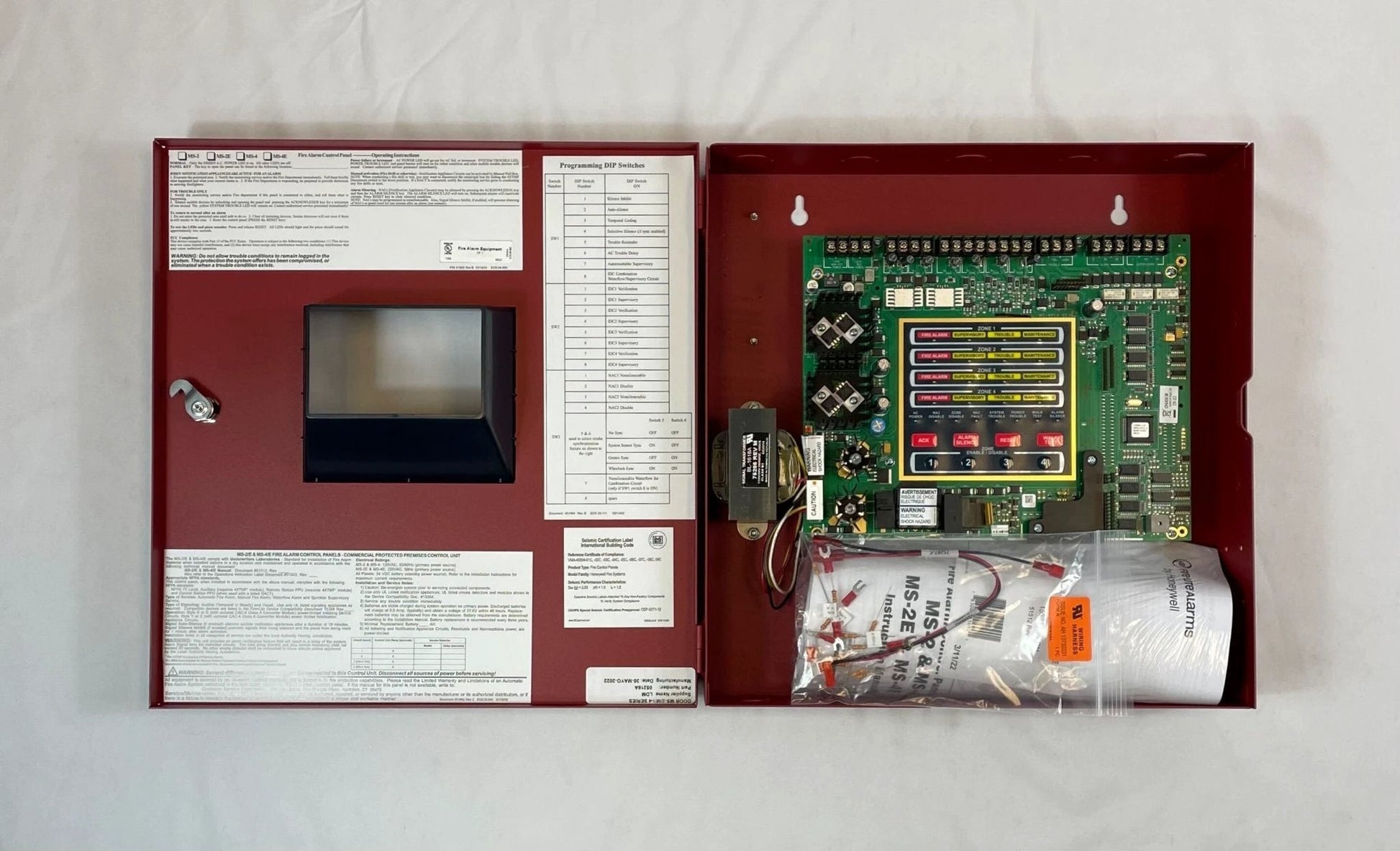 Fire-Lite MS-4 Fire Alarm Control Panel 4-Zone by The Fire Alarm Supplier