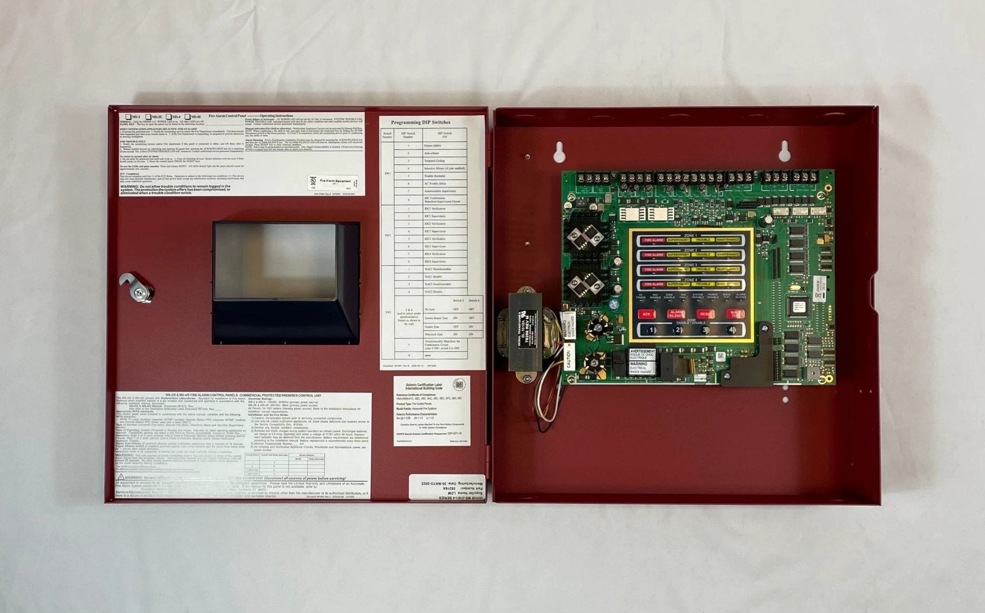 Fire-Lite MS-4 Fire Alarm Control Panel 4-Zone by The Fire Alarm Supplier